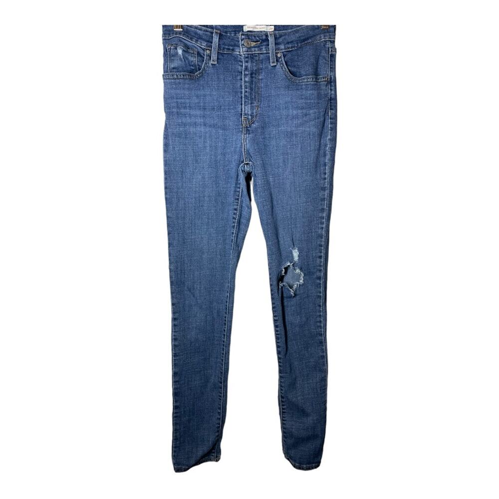 Levi’s 721 High Rise Skinny Jeans Size 28 Ripped Knee Womens